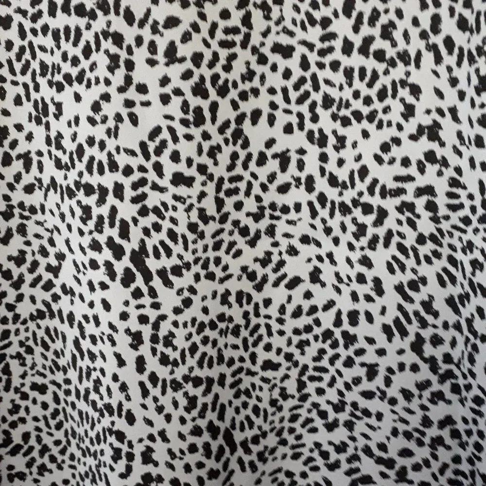 NWT Cupcakes & Cashmere blue / black animal print PJ inspired blouse, L - Picture 10 of 11